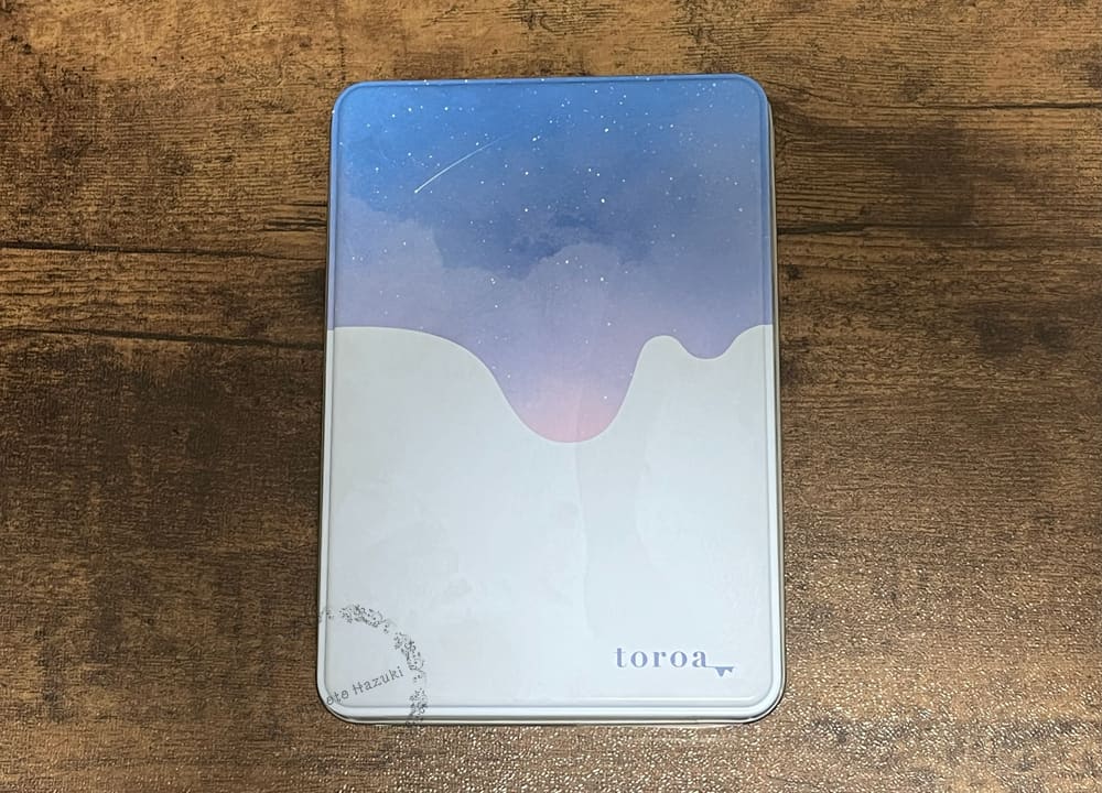 toroaのチョコだらけクッキー缶パッケージ