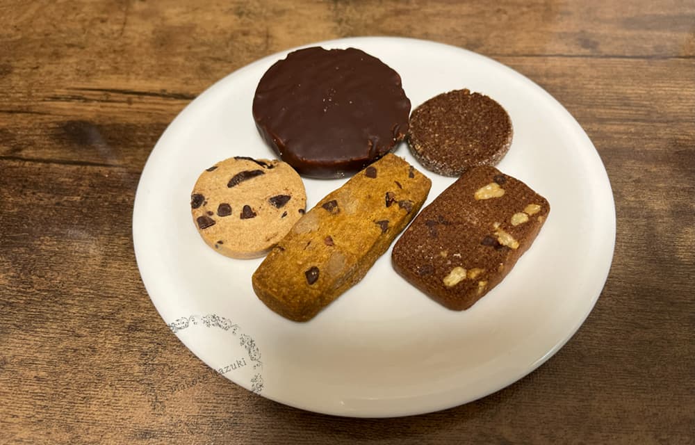 toroaのクッキー5種類。チョコチャンクやキャラメルショートブレッドなどバラエティ豊か